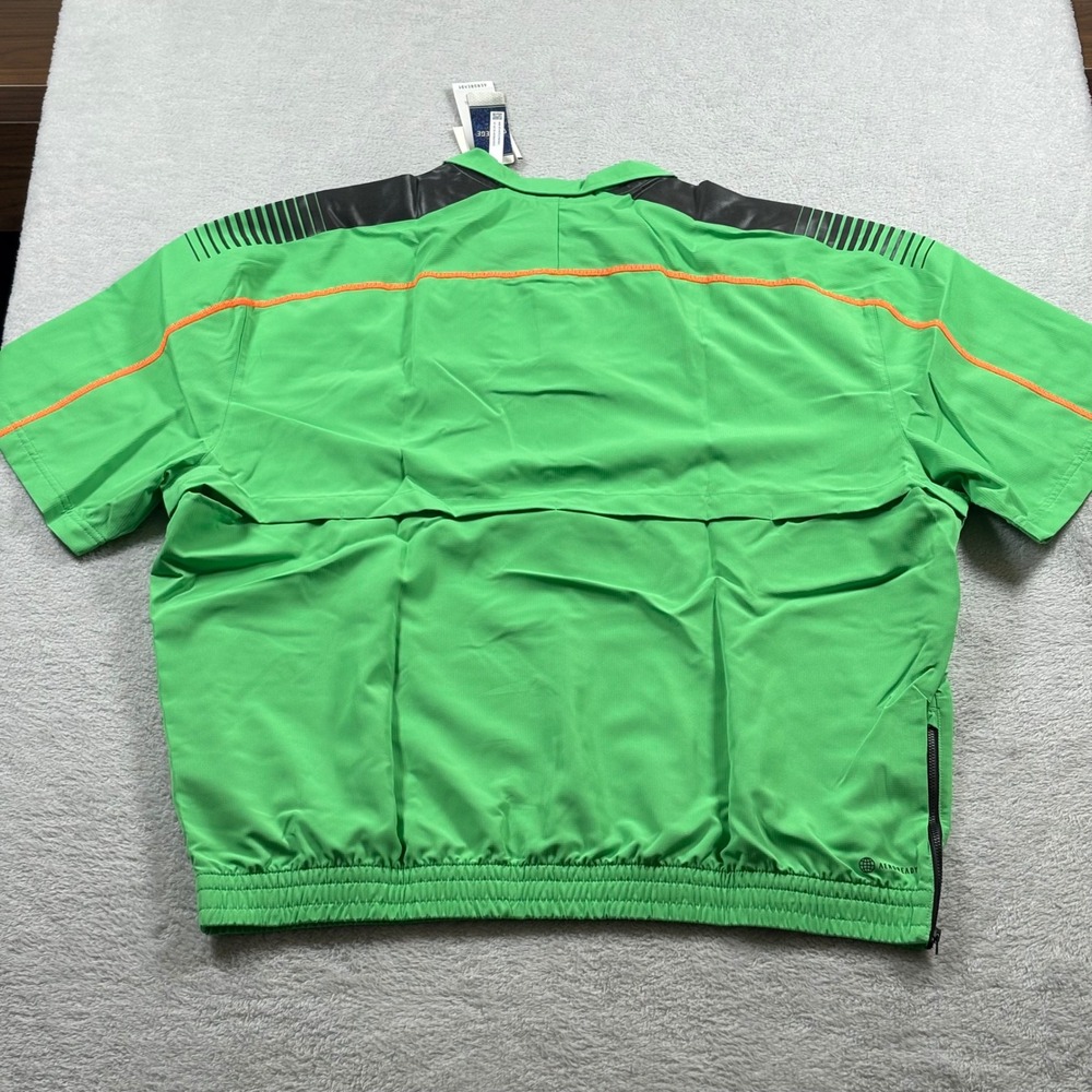 Miami Hurricanes Adidas Miami Nights Strategy Half-Zip Short Sleeve Jacket - XL - Picture 8 of 10